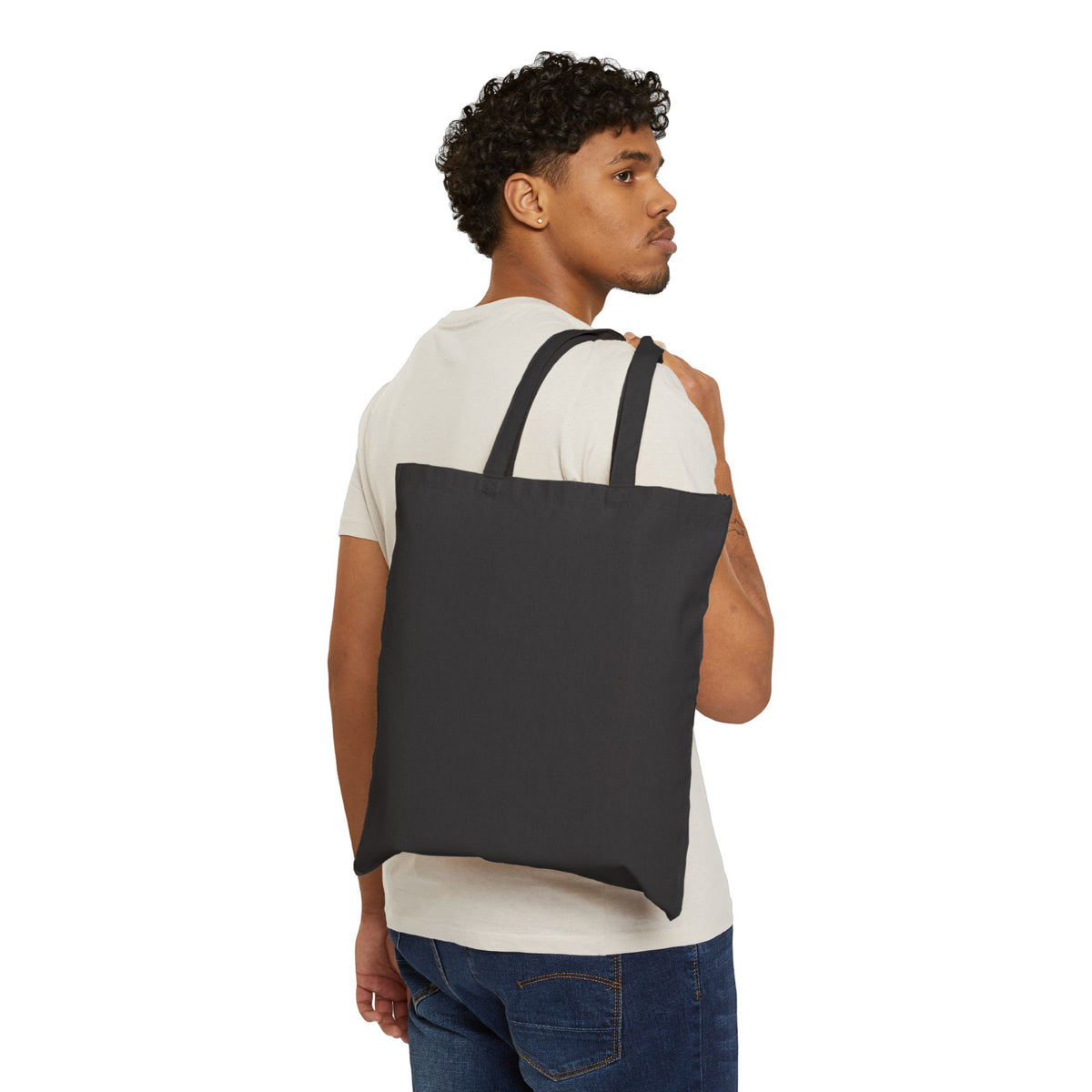 Tote Bag — “A Greater Story” Faith Canvas Tote (Christian Cross Design)