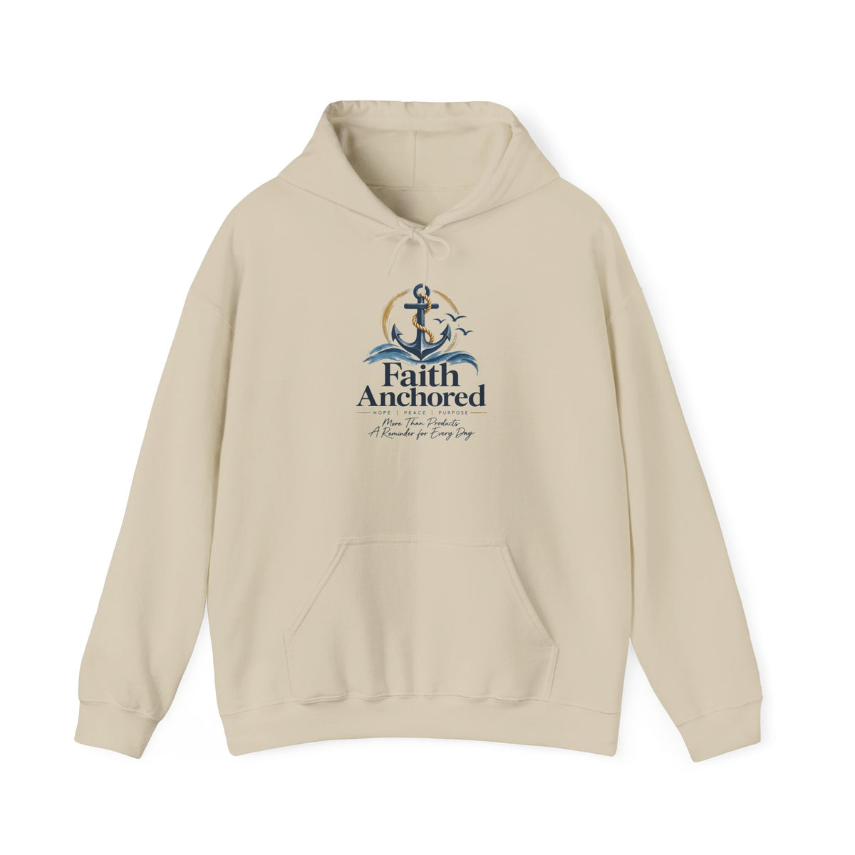 Faith Anchored Hoodie – Christian Anchor Sweatshirt, "Faith Anchored" Inspirational Pullover